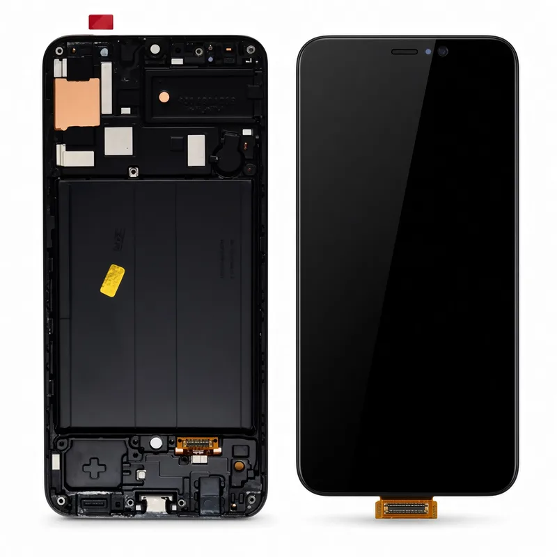 Samsung Tela Sam A30s Display OLED Com Aro + Película