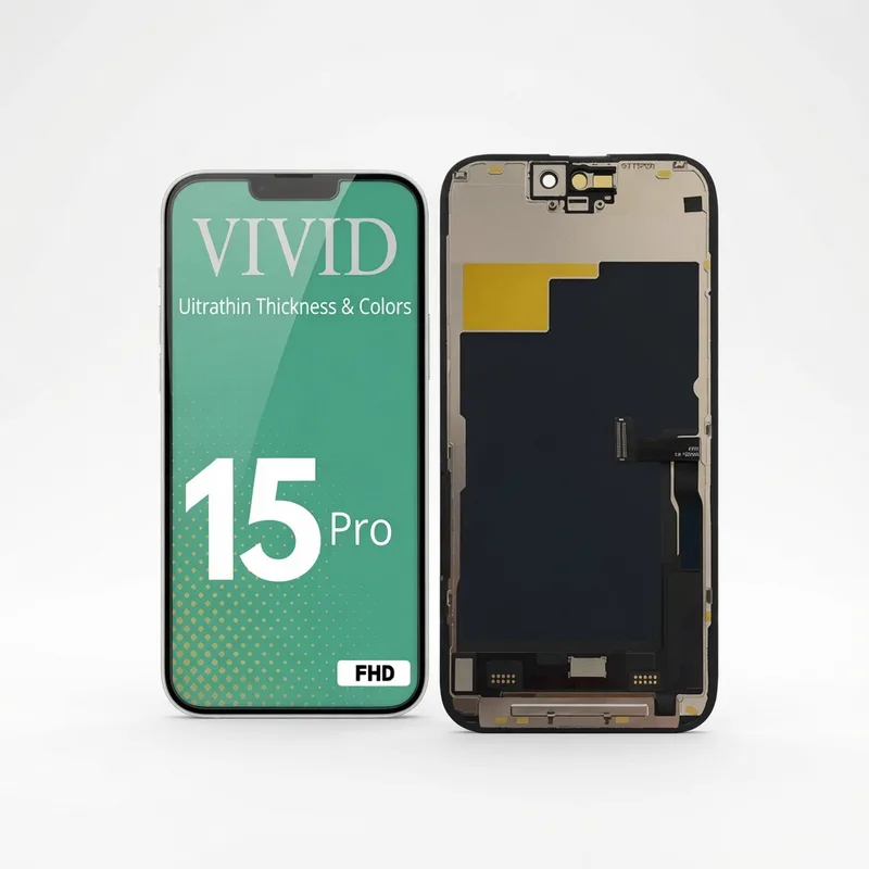 Apple Tela iPhone 15 Pro Vivid Fhd Display + Pelicula