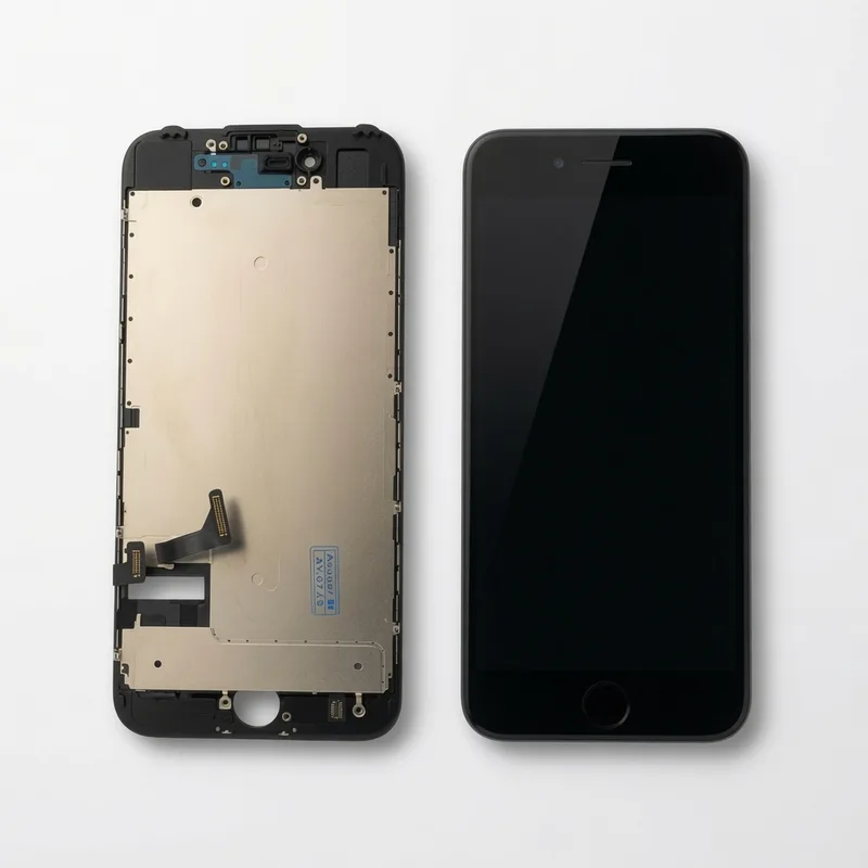 Apple Tela iPhone 7G Vivid Preto Display LCD Sem Aro + Película