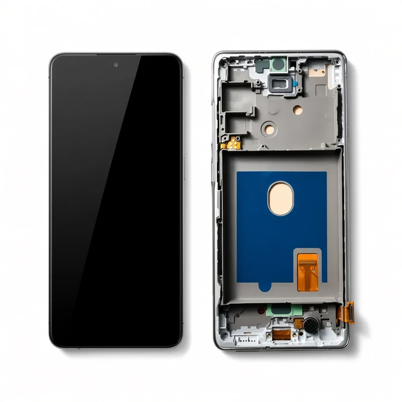 Samsung Tela Galaxy S20 Fe Prateado Display OLED Com Aro + Película