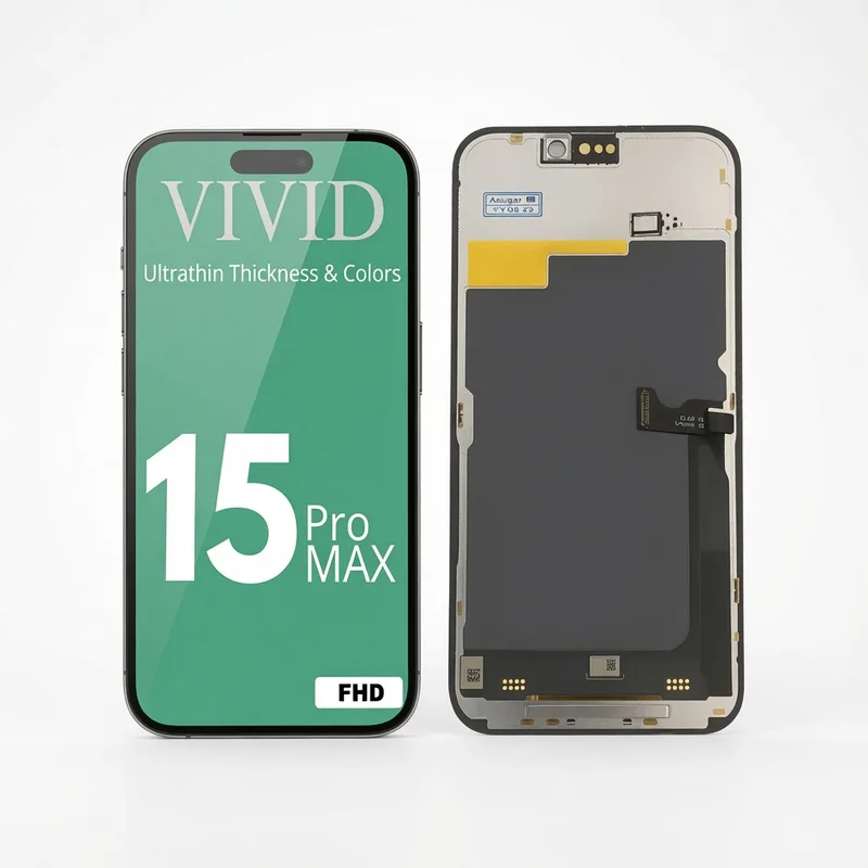 Apple Tela iPhone 15 Pro Max Vivid Display + Pelicula