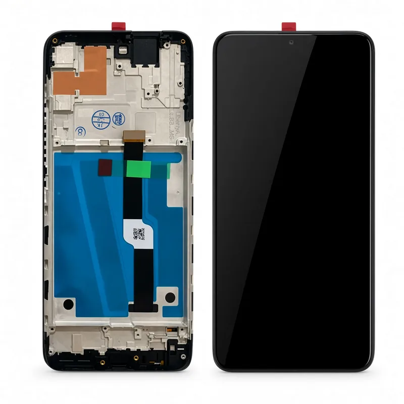 Motorola Tela Moto One Fusion Plus Display LCD Com Aro + Película