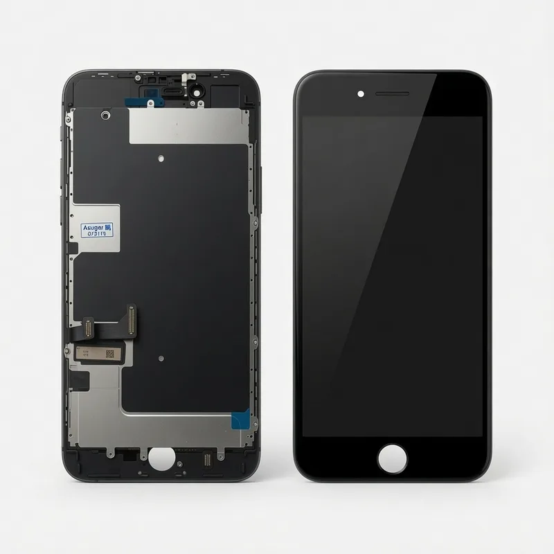 Apple Tela iPhone 8 Plus Vivid Branco Display LCD Sem Aro + Película